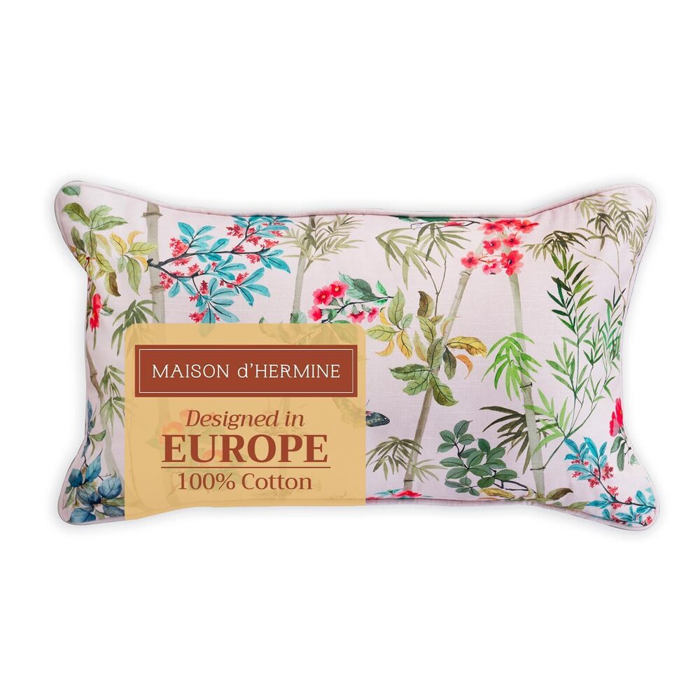 4807 Decorative Pillow Covers 12x20 Inch Rectangle 100% Cotton Throw Pillow